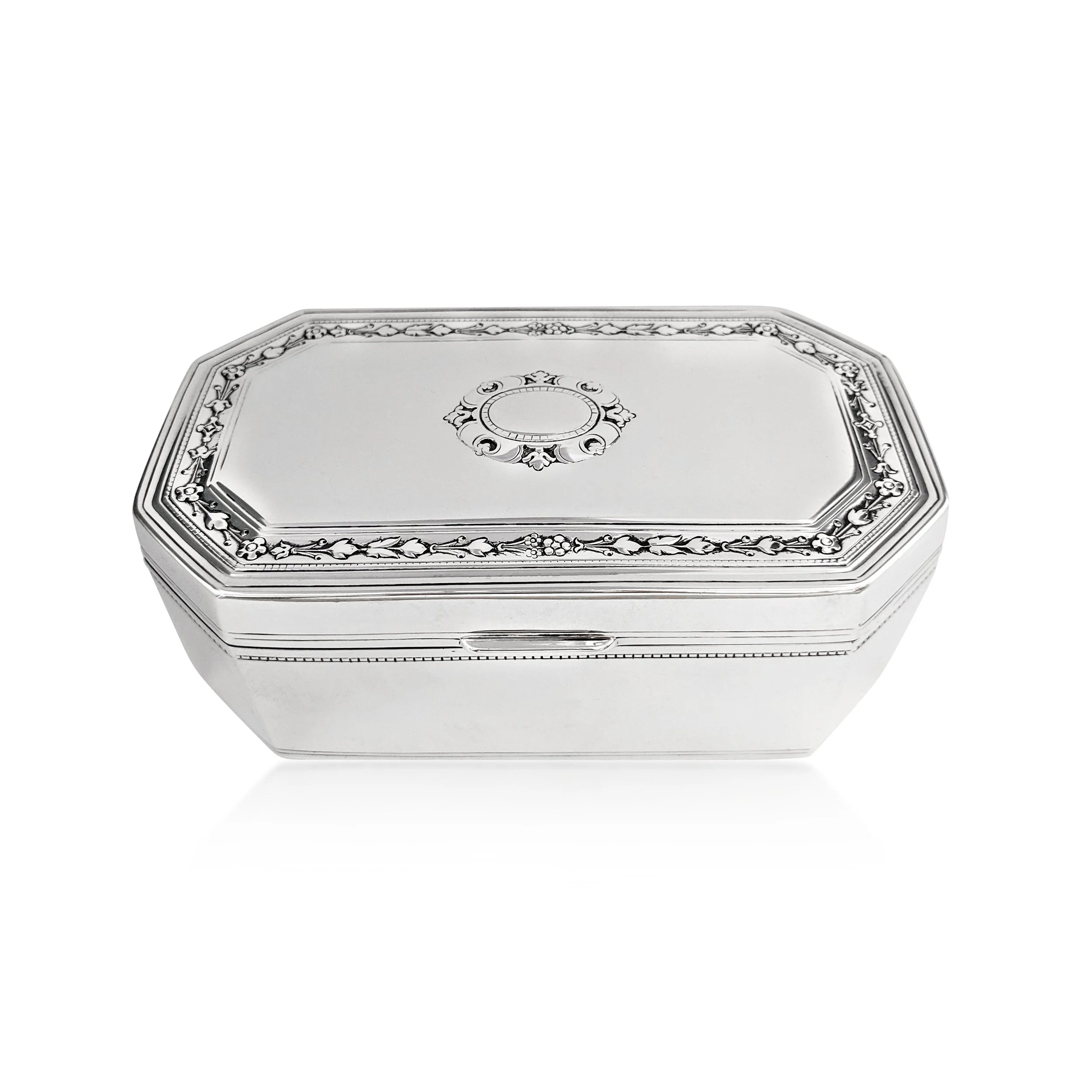 アンティーク陶器ボックス An Antique Tiffany Edwardian Classical Sterling Silver